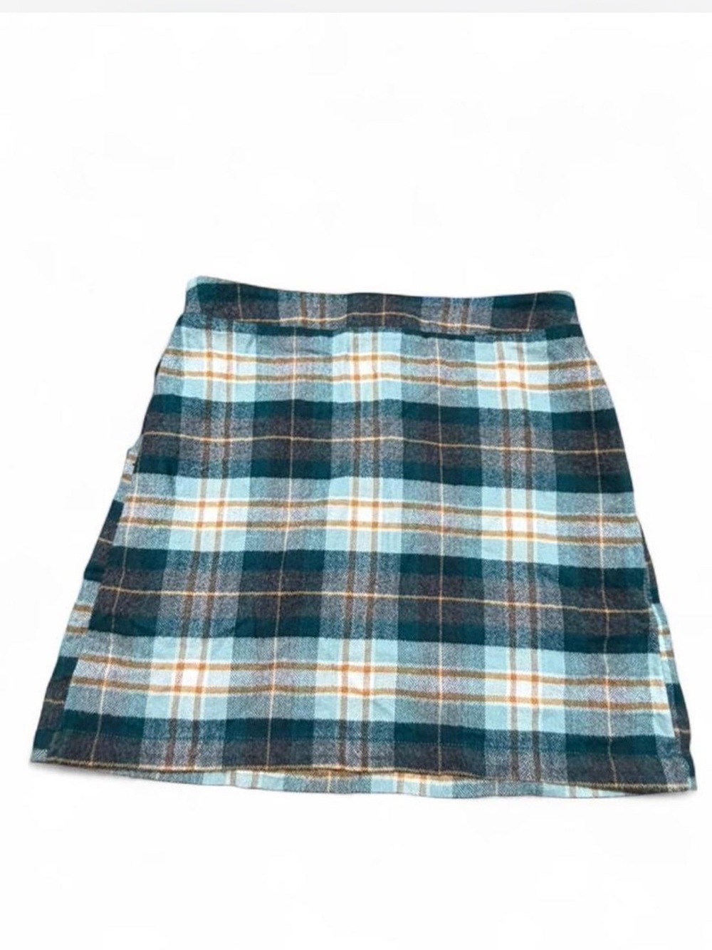 American Eagle teal plaid mini skirt indie sleaze y2k